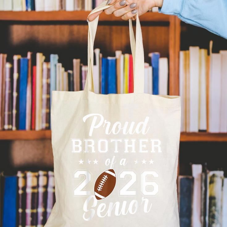 Senior Football Brother Class Of 2026 Graduation Graduate Canvas Tote Bag