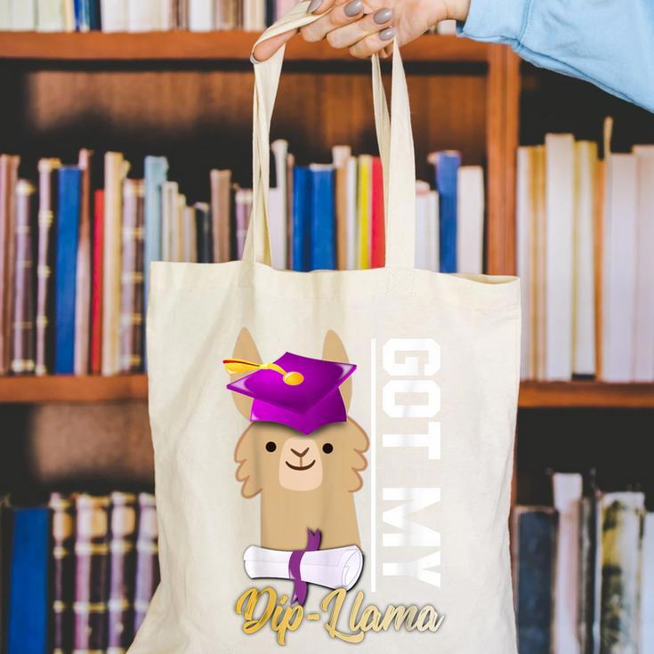 Senior Graduation TShirt 2019 Got My Diploma Llama Pun Shirt Canvas Tote Bag
