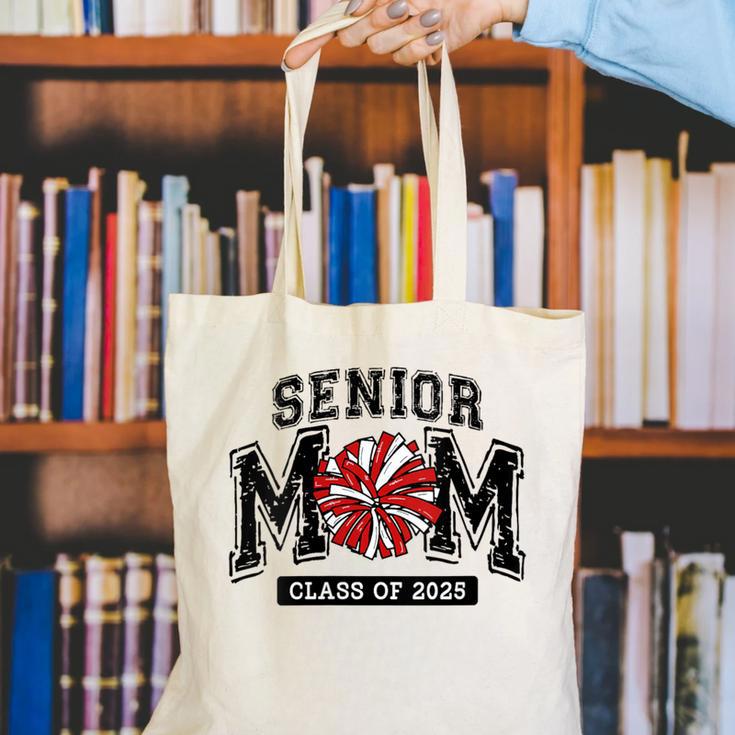 Senior Mom 2025 Cheer Mama Class Of 2025 Graduation Canvas Tote Bag