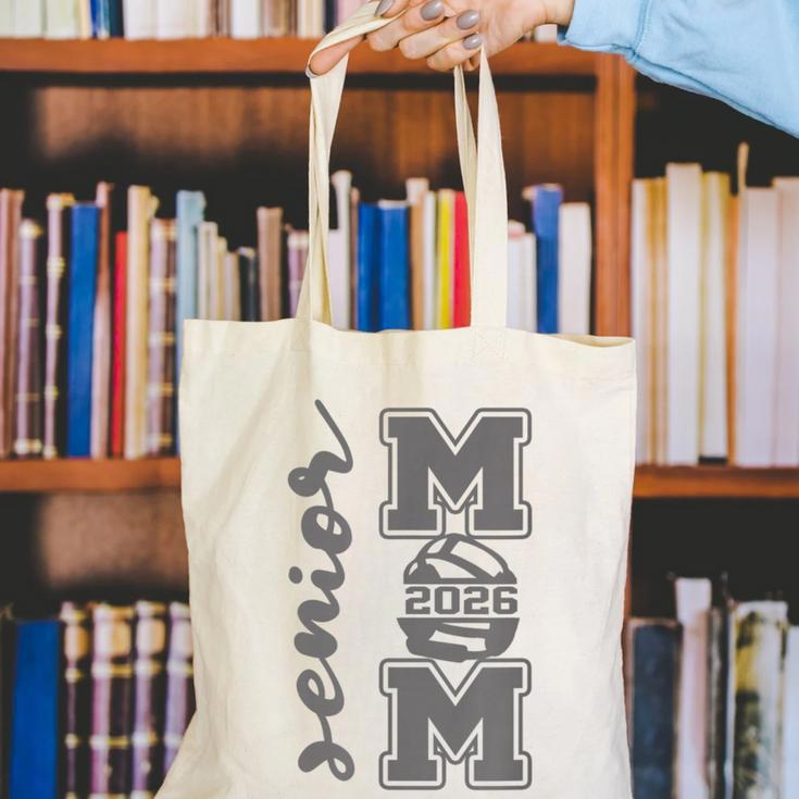 Senior Mom 2026 Wrestling Athlete Proud Parent Graduation Canvas Tote Bag
