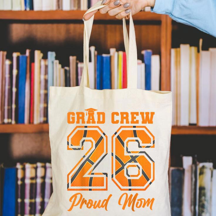 Senior Mom Class Of 2026 Basketball Mom Graduation Canvas Tote Bag