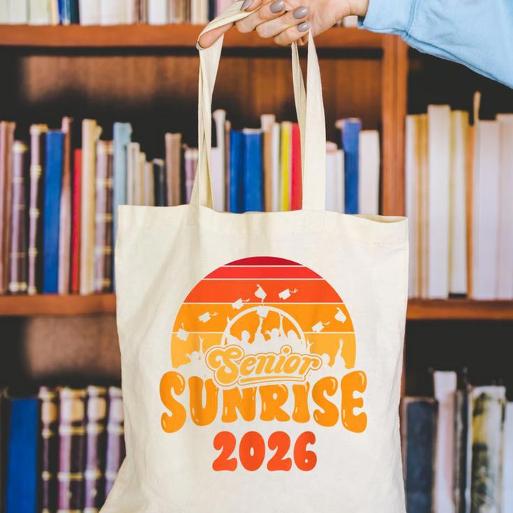 Senior Sunrise Class Of 2026 Graduation Proud Graduate Retro Canvas Tote Bag