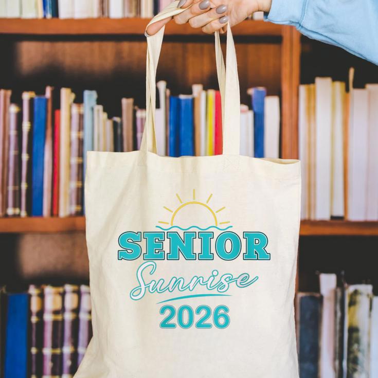 Senior Sunrise Class Of 2026 Vintage Graduation High School Canvas Tote Bag