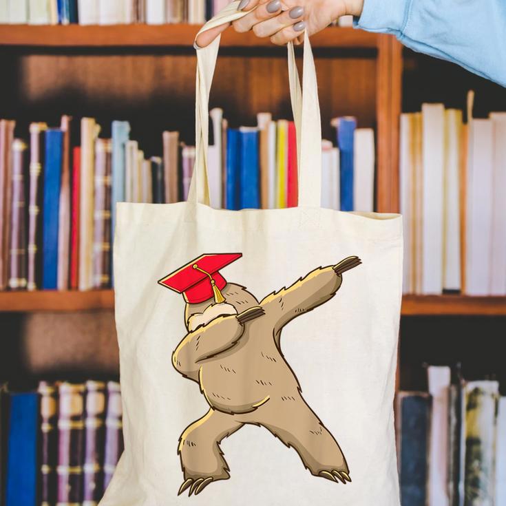 Sloth Dabbing Shirt Graduation Day Shirt See Ya Canvas Tote Bag