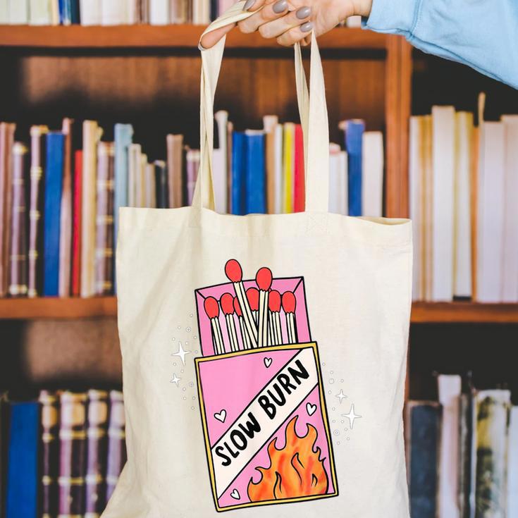 Slow Burn Book Trope Worth The Wait Love Takes Time Canvas Tote Bag Slow Burn Book Trope Worth The Wait Love Takes Time Canvas Tote Bag