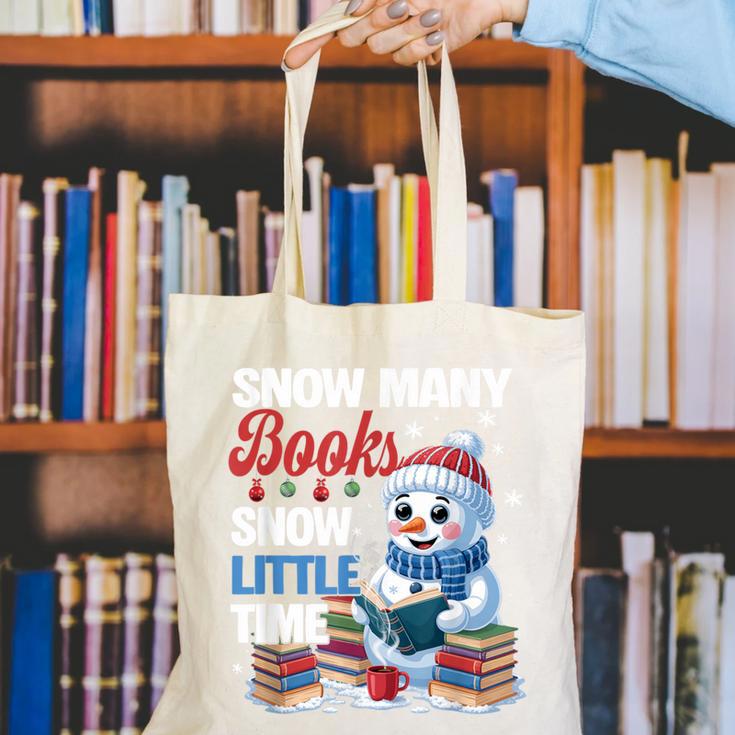 Snowman Winter Snow So Many Books Christmas Snow Little Time Canvas Tote Bag Snowman Winter Snow So Many Books Christmas Snow Little Time Canvas Tote Bag