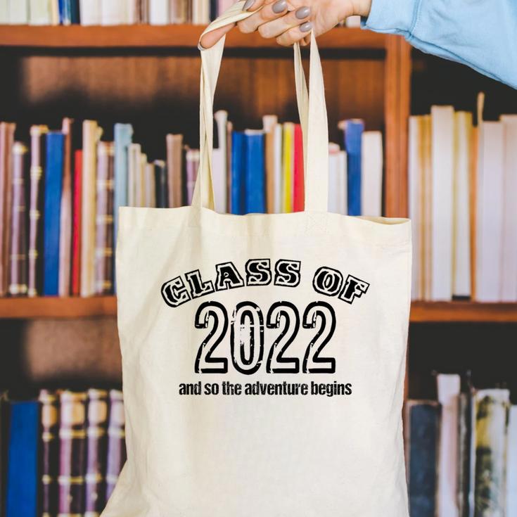 And So The Adventure Begins 2022 Graduation T-Shirt Canvas Tote Bag