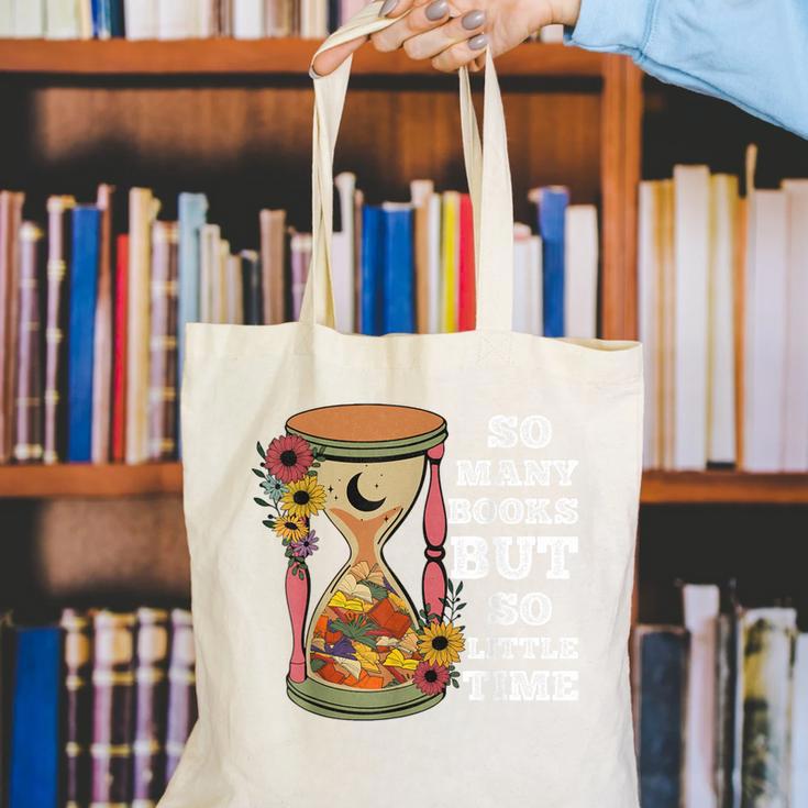 So Many Books But So Little Time Tee For Bookworms Readers Canvas Tote Bag