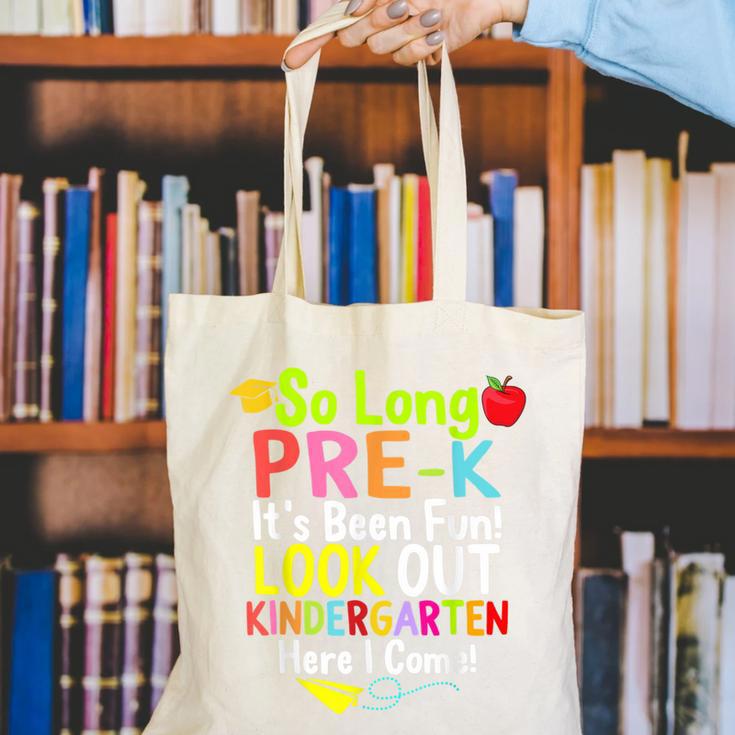 So Long Pre-K Kindergarten Here I Come Graduation Kids Canvas Tote Bag