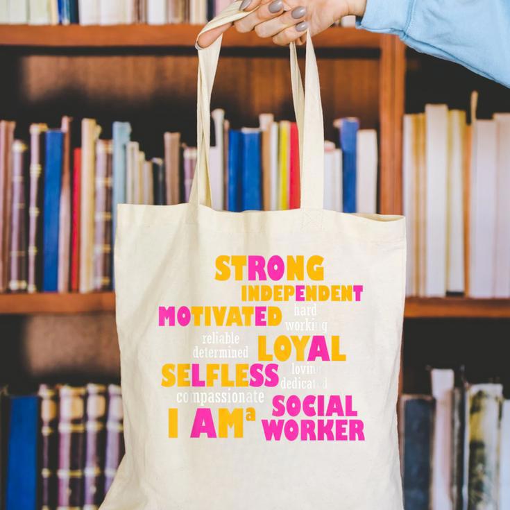 Social WorkerShirt Graduation Social Work Month Canvas Tote Bag