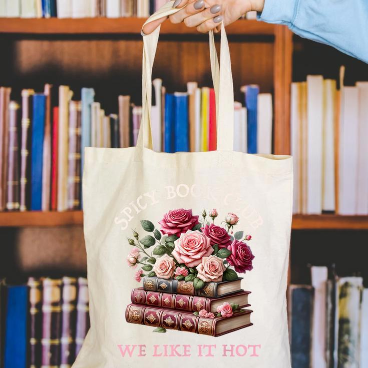 Spicy Book Club Dark Romance Reader Women Bookish Merch Cute Canvas Tote Bag