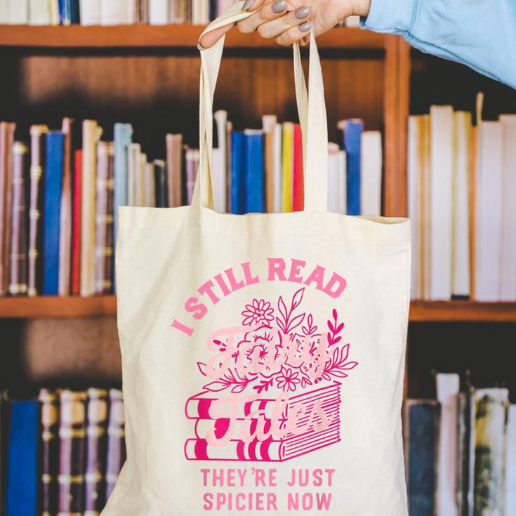 Spicy Book Lover For Women Who Love To Read Romance Fantasy Canvas Tote Bag