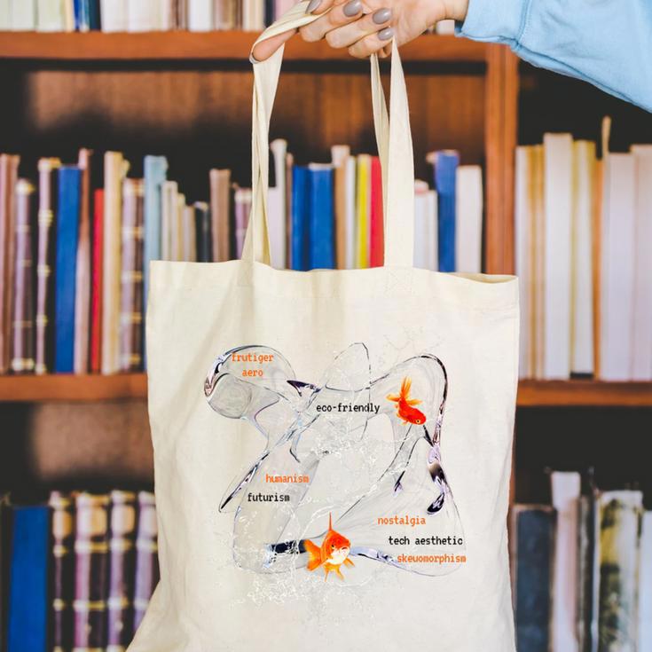 Splash Water Frutiger Aero Y2K Style Clownfish Premium Canvas Tote Bag Splash Water Frutiger Aero Y2K Style Clownfish Premium Canvas Tote Bag