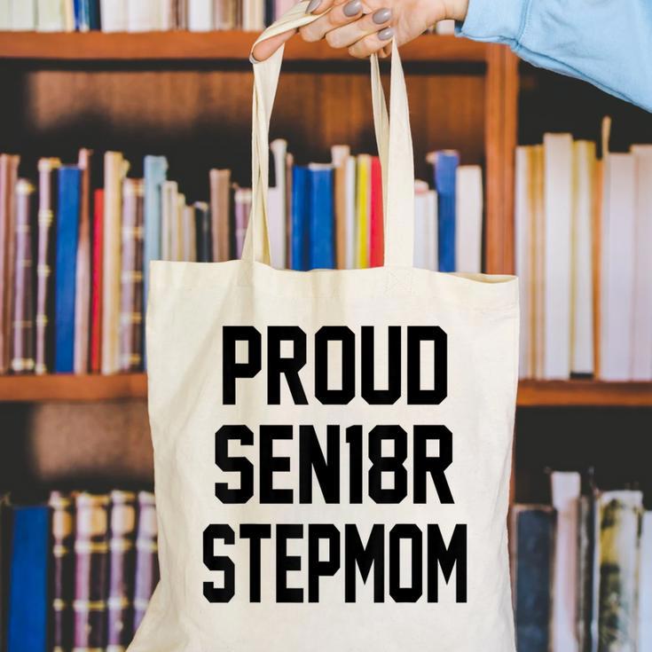 Stepmom Stepmother SEN18R Grad Senior Graduation Party Shirt Canvas Tote Bag
