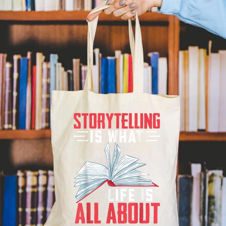 Storytelling Is What Life Is All About Book Canvas Tote Bag