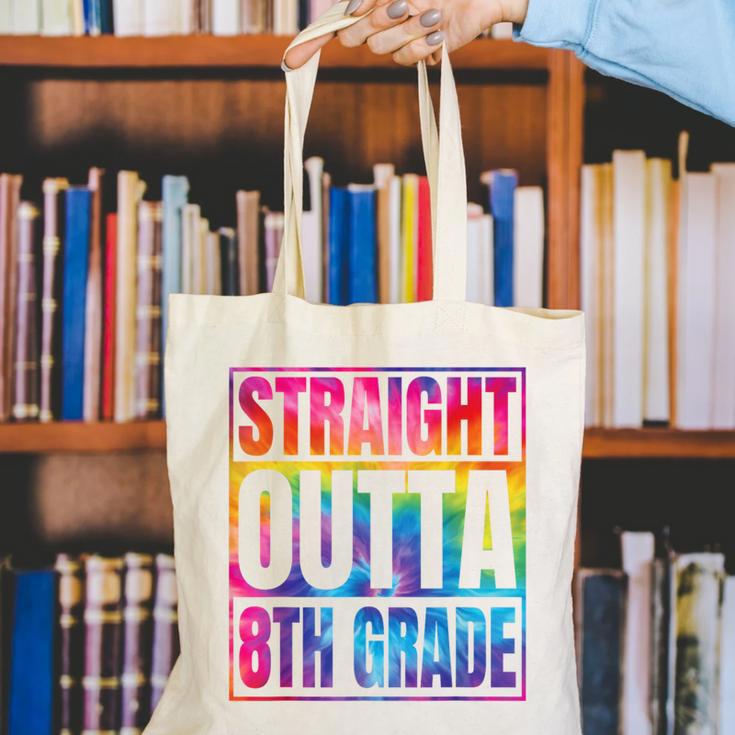Straight Outta 8th Grade Great Graduation Eighth Grade Canvas Tote Bag