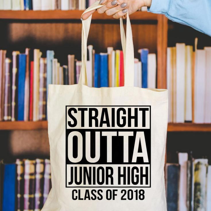 Straight Outta Junior High Graduation Class Of 2018 Canvas Tote Bag