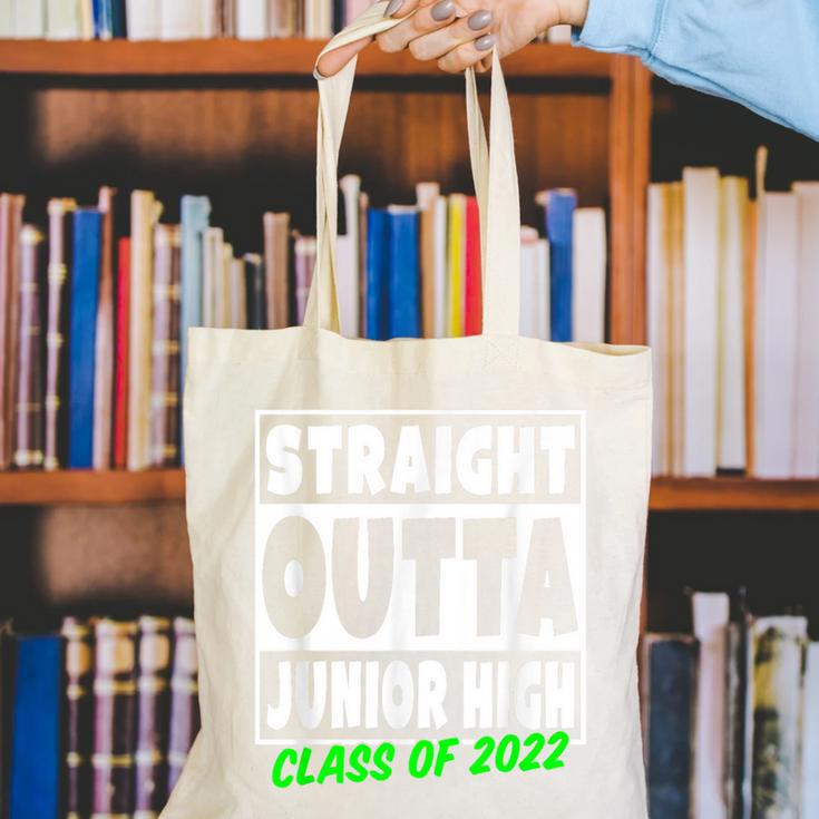 Straight Outta Junior High School Class Of 2022 Graduation Canvas Tote Bag