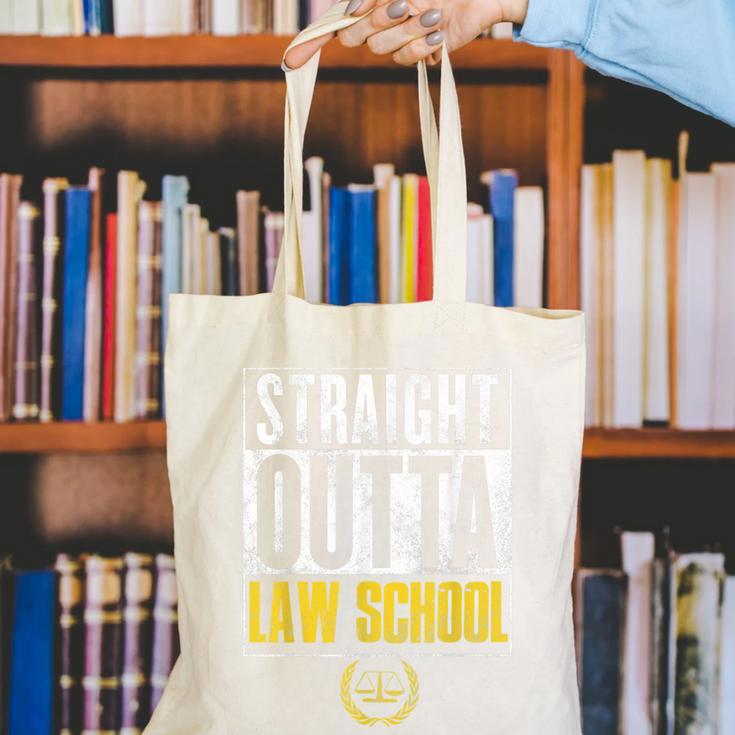 Straight Outta Law School Graduation Tshirt Law School Canvas Tote Bag