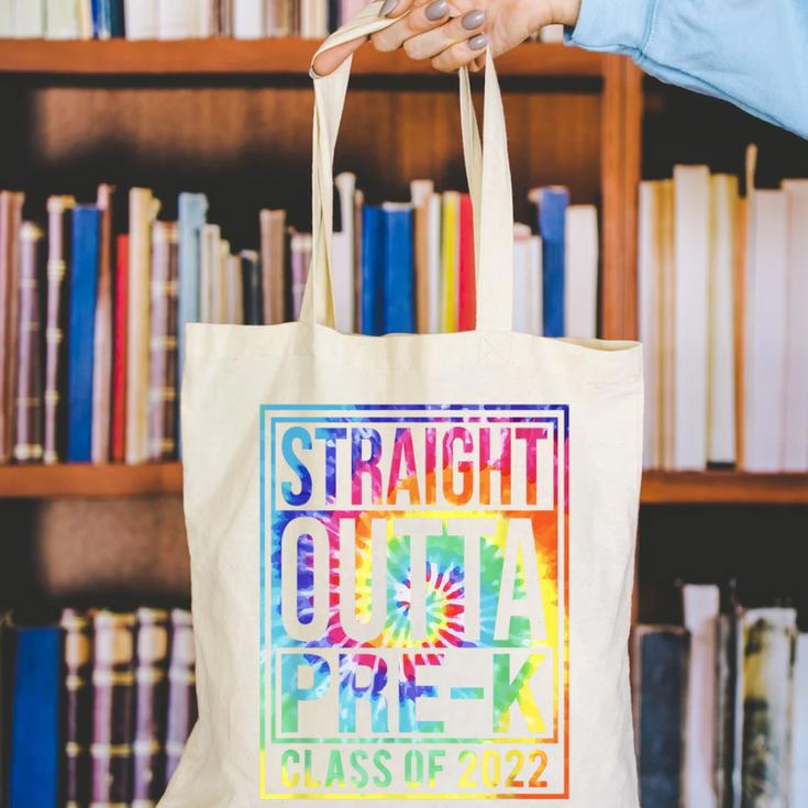 Straight Outta Pre-K Class Of 2022 Preschool Graduation Canvas Tote Bag