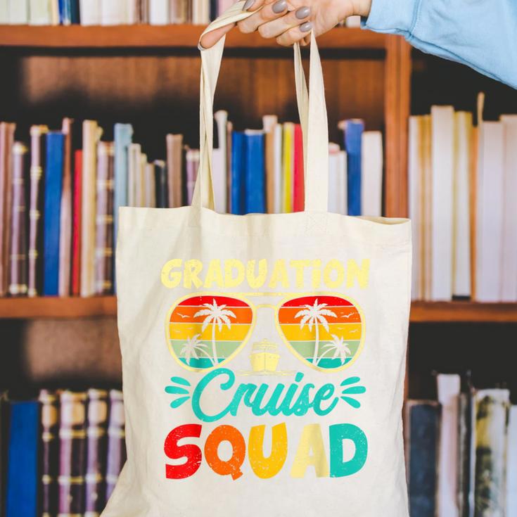 Summer Vacation Graduation Cruise Squad 2026 Matching Canvas Tote Bag