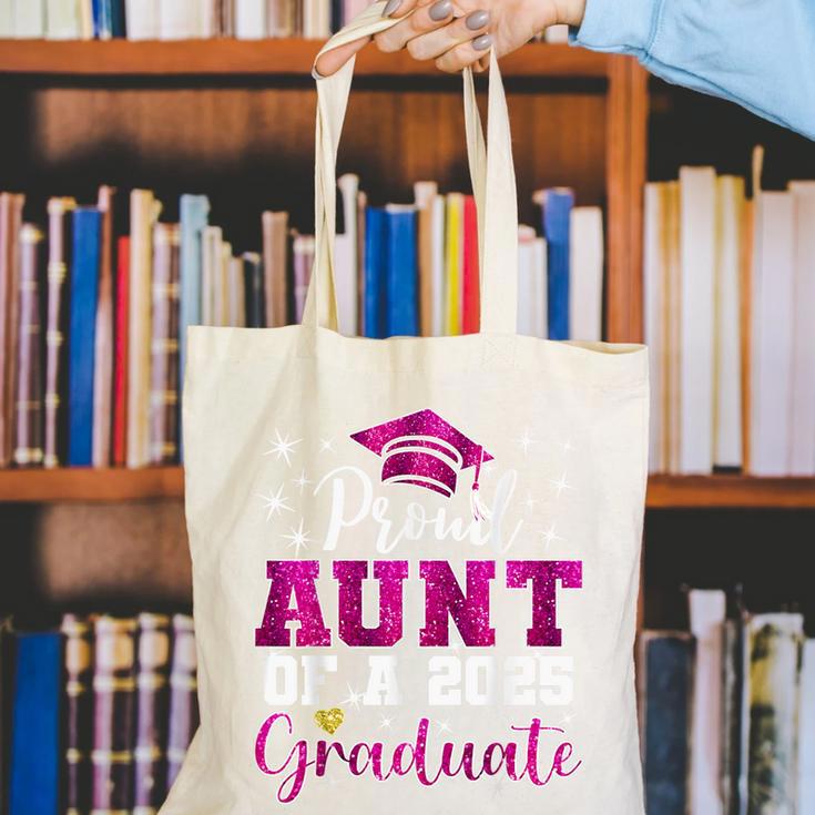 Super Proud Aunt Of 2025 Graduate Senior Graduation Family Canvas Tote Bag