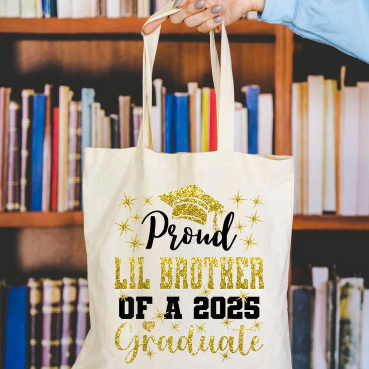 Super Proud Little Brother 2025 Graduate Graduation Family Canvas Tote Bag
