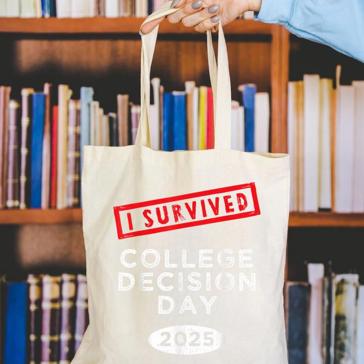 I Survived College Decision Day Graduation Class Of 25 Canvas Tote Bag