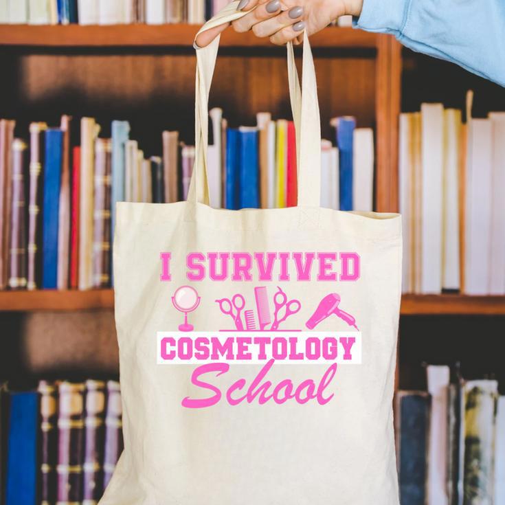 I Survived Cosmetology School Graduation Cosmetology Grad Canvas Tote Bag