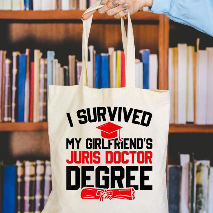 I Survived My Girlfriend's Juris Doctor Degree Graduation Canvas Tote Bag