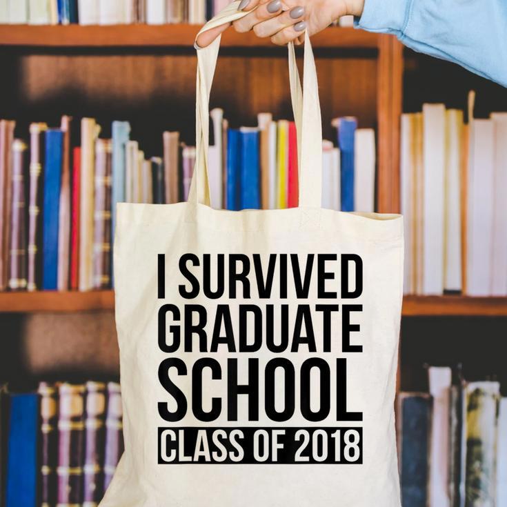I Survived Graduate School Class Of 2018 Graduation Canvas Tote Bag