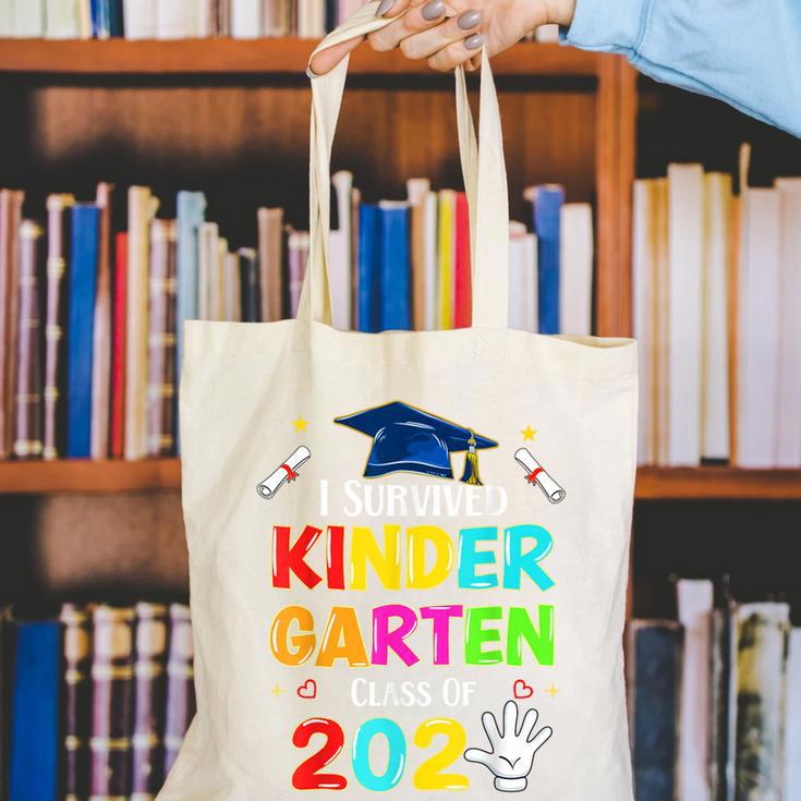 I Survived Kindergarten Graduation 2025 Graduate Boys Girls Canvas Tote Bag