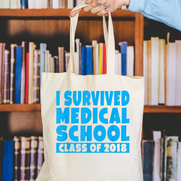 I Survived Medical School Class Of 2018 Graduation Canvas Tote Bag