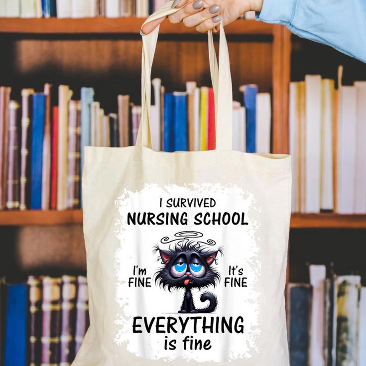 I Survived Nursing School Graduation 2025 Canvas Tote Bag