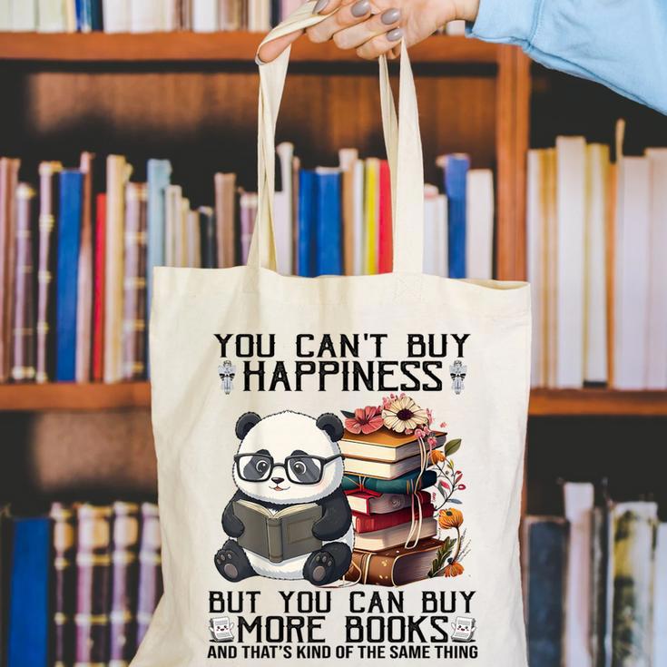 Teacher Bookworm Book Lover Panda Reading Book Librarian Tee Canvas Tote Bag