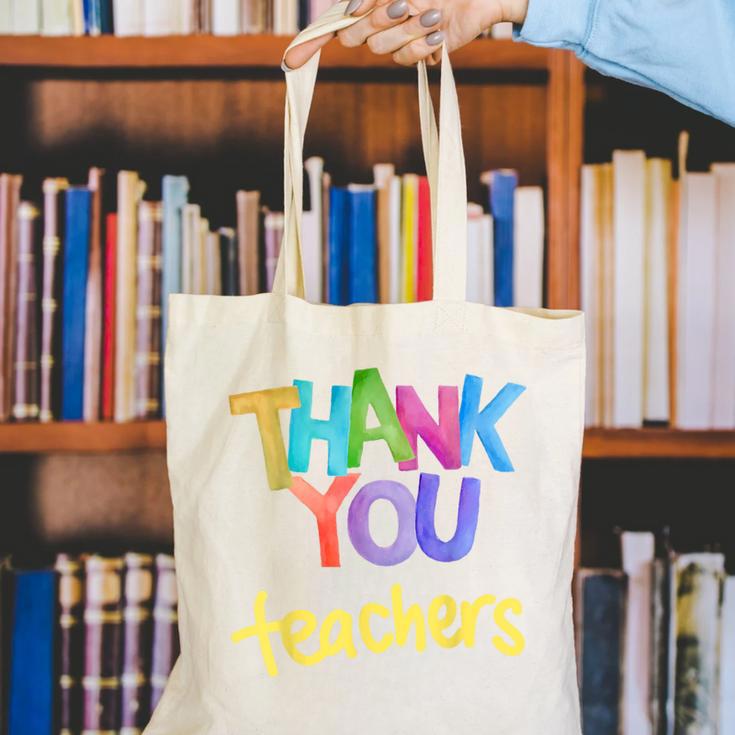 Thank You Teacher Appreciation Graduation Men Women Girls Kids Canvas Tote Bag