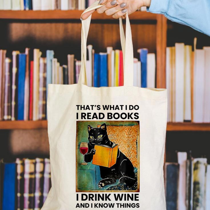 That's What I Do I Read Books I Drink Wine And I Know Things Canvas Tote Bag That's What I Do I Read Books I Drink Wine And I Know Things Canvas Tote Bag