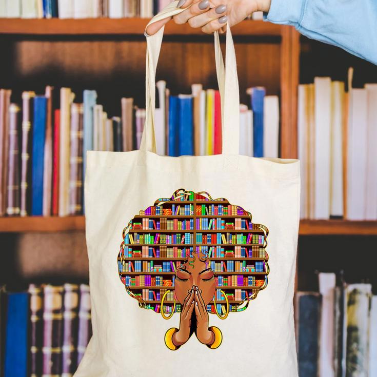 History Month Afro Women Girls Book Lover Librarian Canvas Tote Bag
