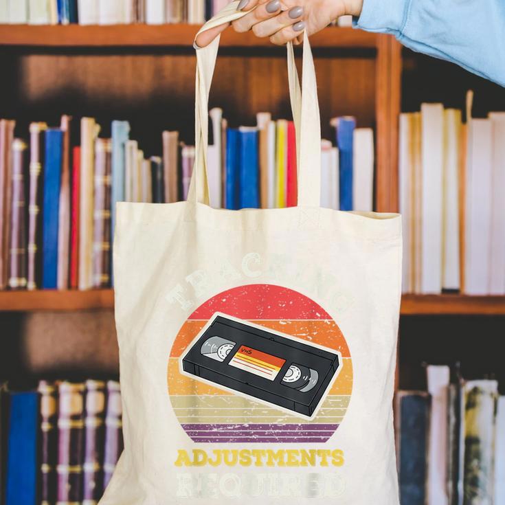 Tracking Adjustments Required Nostalgia VHS Retro Tape Canvas Tote Bag