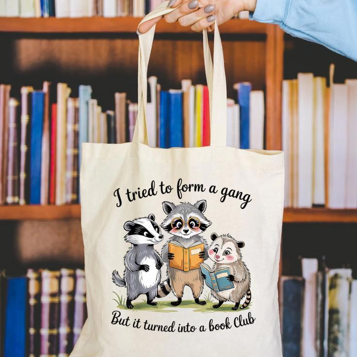 I Tried To Form A Gang But It Turned Into A Book-Club Reader Canvas Tote Bag