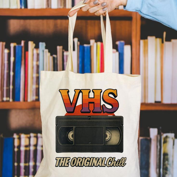 VHS Tape Nostalgia Old School Technology Humor Canvas Tote Bag VHS Tape Nostalgia Old School Technology Humor Canvas Tote Bag