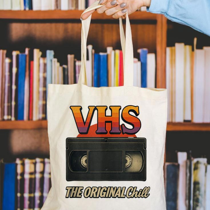VHS Tape Nostalgia Old School Technology Humor Canvas Tote Bag VHS Tape Nostalgia Old School Technology Humor Canvas Tote Bag