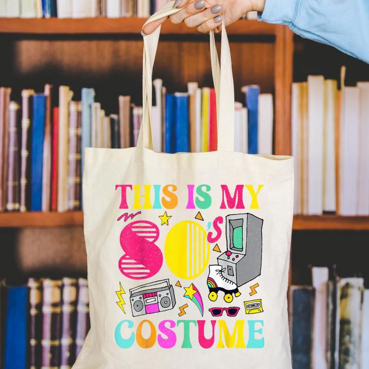 Vintage 80s Vibes Costume Nostalgia 1980s Fashion Cassette Canvas Tote Bag