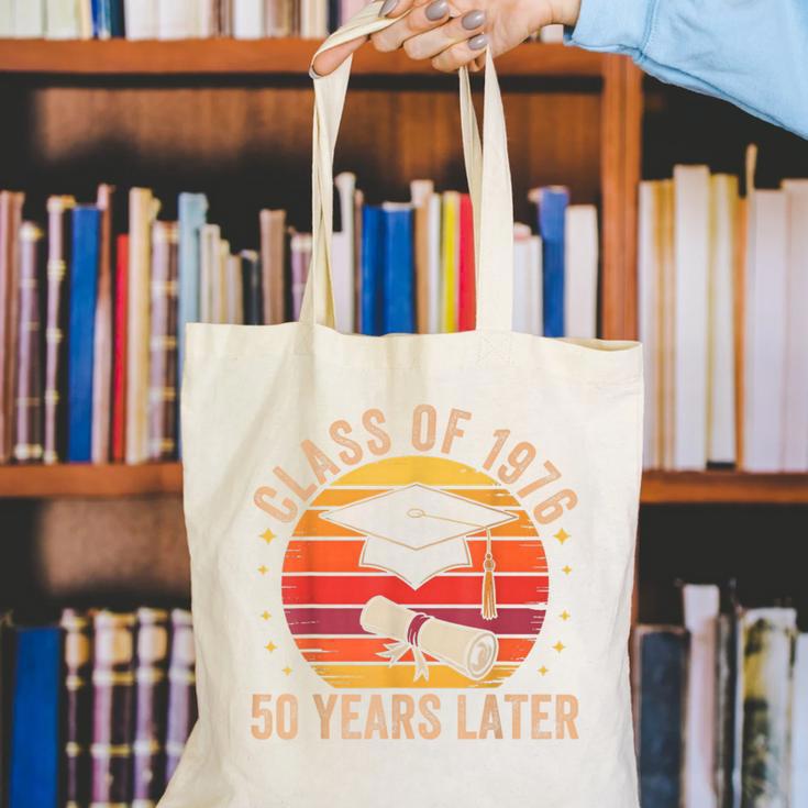 Vintage Class Of 1976 50 Years Later Reunion 50th Graduation Canvas Tote Bag