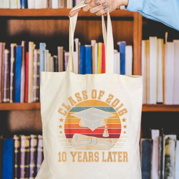 Vintage Class Of 2016 10 Years Later Reunion 10th Graduation Canvas Tote Bag