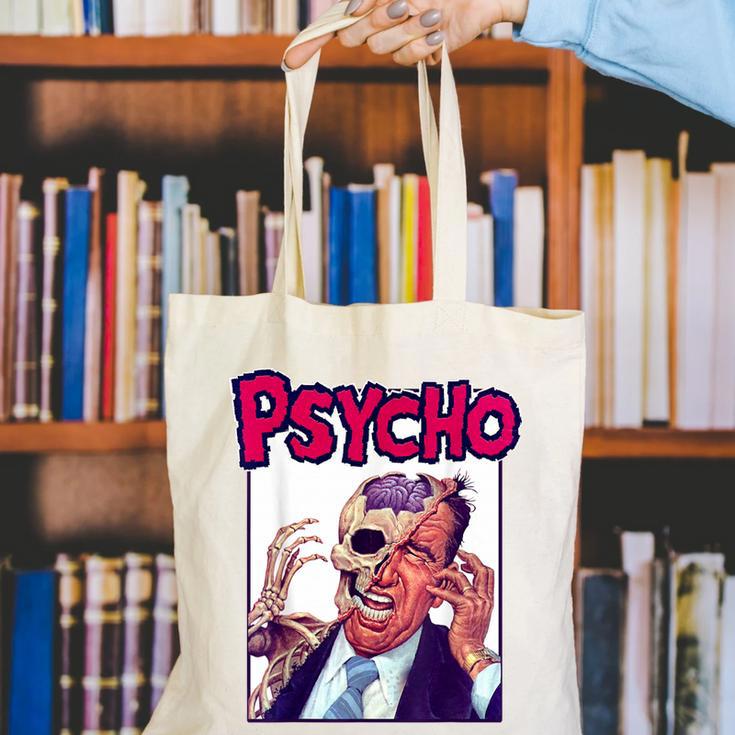 Vintage Movie Horror Poster Comic Book Graphic Film Night Canvas Tote Bag
