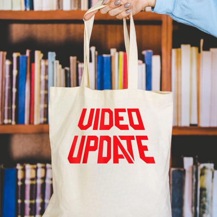 Vintage Video Update – 90s VHS Rental Nostalgia Minnesota Canvas Tote Bag