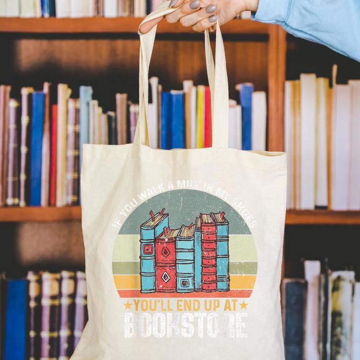 If You Walk A Mile In My Shoes You'Ll End Bookstore Reading Canvas Tote Bag