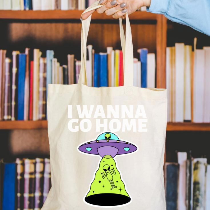 I Wanna Go Home Introvert UFO UAP Flying Saucer Trippy Alien Canvas Tote Bag I Wanna Go Home Introvert UFO UAP Flying Saucer Trippy Alien Canvas Tote Bag