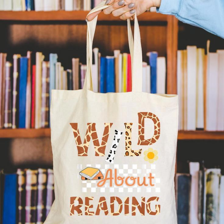 Wild About Reading Teacher Reading Books Back To School Canvas Tote Bag